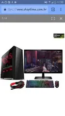 PC Gamer Completo EasyPC FullHD Intel Core i5 (GeForce GTX 1050 Ti 4GB) 8GB 1TB Monitor LED 21.5 2ms Full HD - R$3190