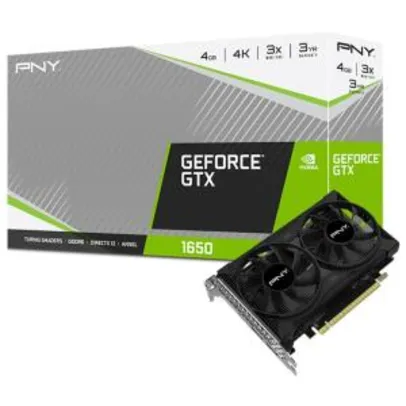 Placa de Vídeo PNY NVIDIA GeForce GTX 1650, 4GB, GDDR6