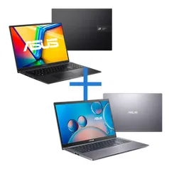 Notebook ASUS Vivobook 16X  I5 12450H 16'  RTX2050 W11 8GB 512GB  + Notebook ASUS Intel Celeron Du