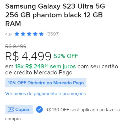 Imagem na descrição da promoção