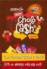 ChocoCash: 50% de cashback em chocolates Nestlé e Garoto