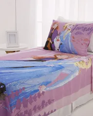 Jogo de Cama Infantil Solteiro Frozen Disney Lilás | R$46