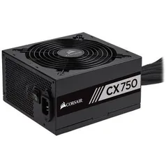 Fonte Corsair 750W 80 Plus Bronze CX750, PFC Ativo - CP-9020123 | R$570