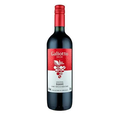 Vinho Tinto De Mesa Suave 750Ml Galiotto | R$:13