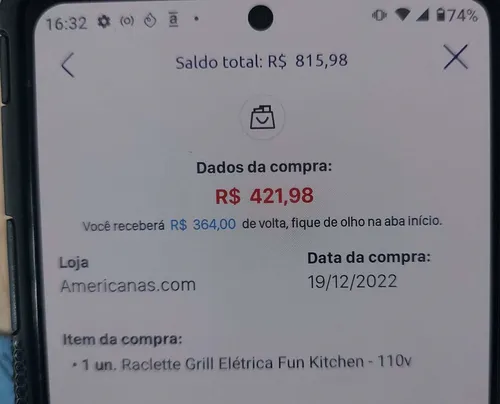 Imagem na descrição da promoção