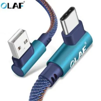 Cabo OLAF 2m USB Type C - Carregamento Rápido | R$19