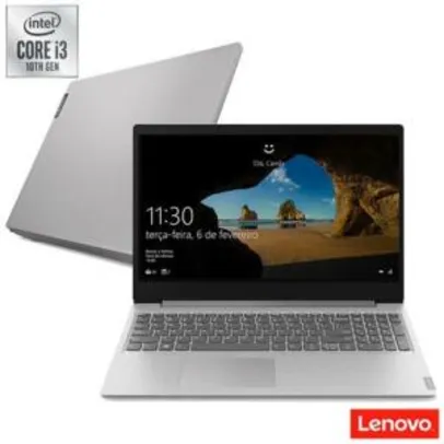 Notebook Lenovo i3 1005G1, 4GB, 1TB, Ideapad S145 - 82DJ0002BR | R$2700