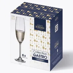 Jogo de Taça de Champanhe Gastro 220 ml 6 Peças - Bohemia | R$59