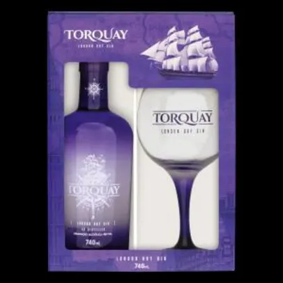 Kit Taça + Gin London Dry Torquay 740ml | R$70