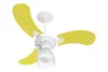 Imagem do produto Ventilador Teto New Baby Colors 3 Pás Mdf Branco/Amarelo 220V - Venti-