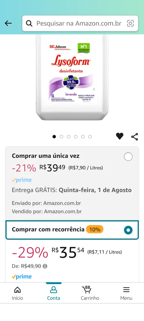 Imagem na descrição da promoção