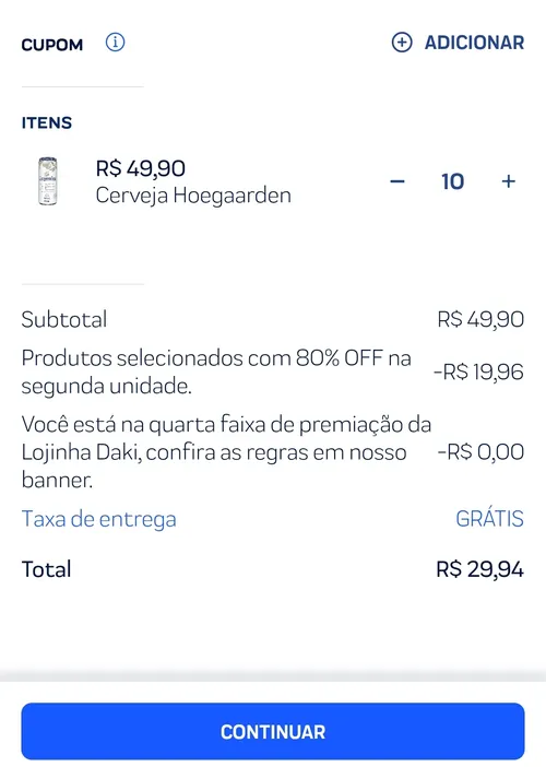 Imagem na descrição da promoção