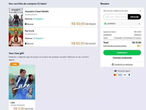 Imagem na descrição da promoção