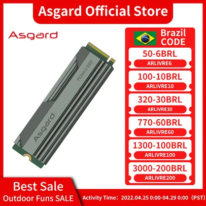 SSD M2 NVME Asgard AN4 1TB 7500mb/s