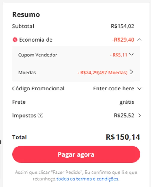 Imagem na descrição da promoção