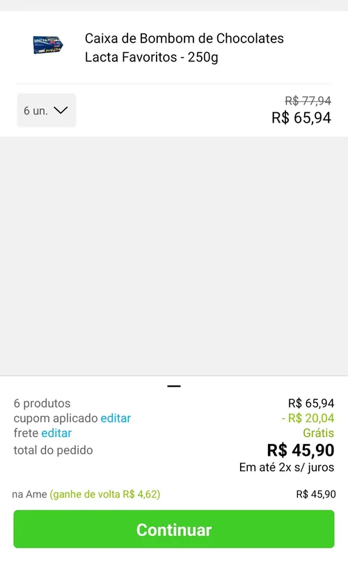 Imagem na descrição da promoção