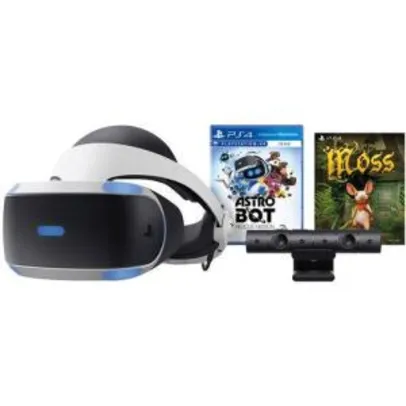 [CARTÃO SUBMARINO + AME: R$1.151] PlayStation VR PS4 Bundle Game Astro Bot Rescue Mission + Moss | R$1.199