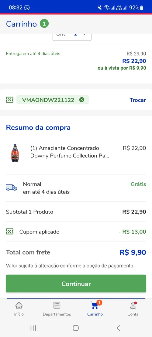 Imagem na descrição da promoção