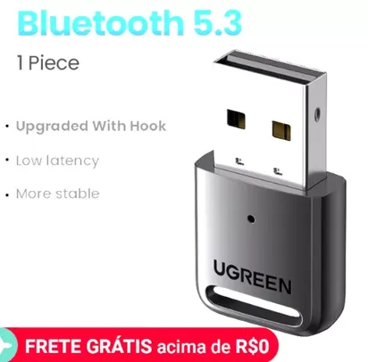 Adaptador UGREEN USB Bluetooth 5.3 5.0 Receptor Sem Fio Dongle Transmissor Para PC Windows 11 10 8.1 7 Fone De Ouvido Estéreo