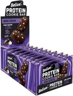 [PRIME] Cookie Bar Protein Double Chocolate Sem Açúcar Sem Glúten Sem Lactose Belive 40g | 10 unid | R$30