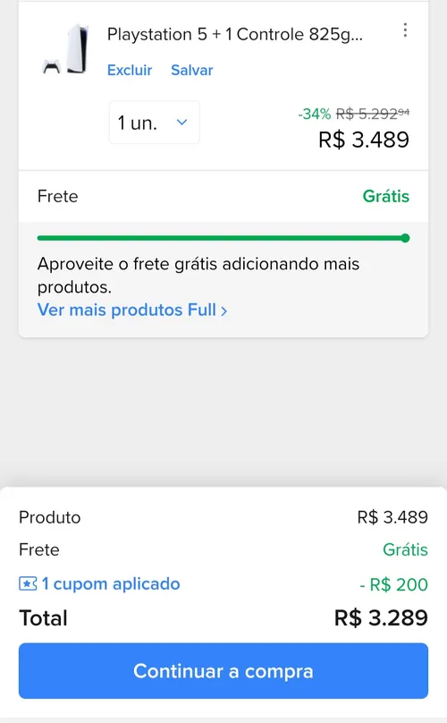 Imagem na descrição da promoção