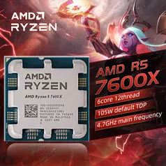 Processador AMD Ryzen 5 7600X R5 7600x4.7ghz 