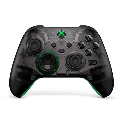 Controle Sem Fio Xbox Edição Especial 20 Aniversário, Preto e Verde - QAU-00044