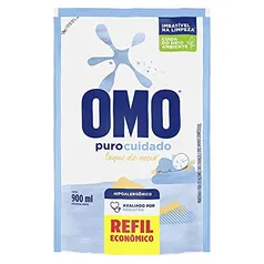 Sabão Líquido Omo + Puro Cuidado Refil 900ml