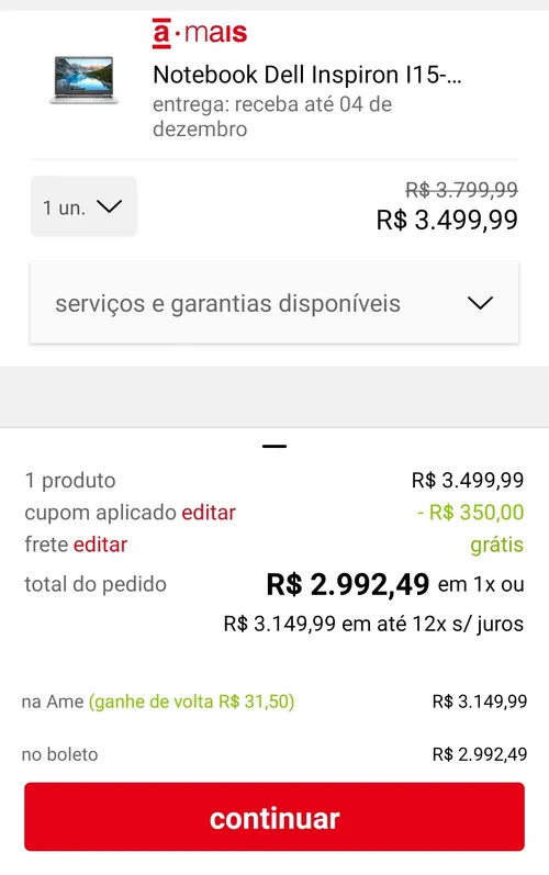 Imagem na descrição da promoção