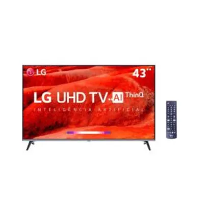 Smart TV LED 43” 4K LG 43UM7510PSB WebOS 4.5 HDR Ativo e Wi-Fi