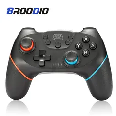 Controlador sem fio para Nintendo Switch & Lite, com Dual Shock, 6-Axis Gyroscope, Turbo - Preto