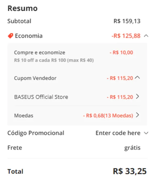 Imagem na descrição da promoção