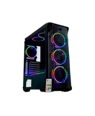 Gabinete Gamer K-Mex Dark Trooper CG-01B1 ATX - RGB 3 FANs | R$436