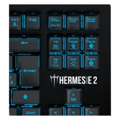 Teclado Mecânico Gamer Gamdias Hermes E2 Led Blue, Switch Blue, ABNT2, HERMES E2 BLUE BR/BLUE