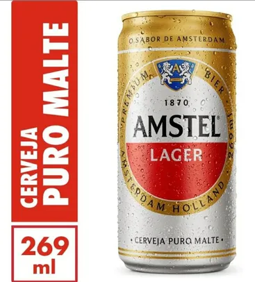 Cerveja Amstel Lager Lata 269ml | R$ 1,77