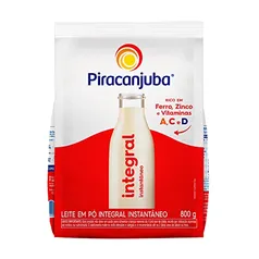 [3 unid.] Piracanjuba - Leite Pó Integral Instantâneo, Pouch 800g