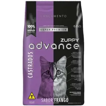  Ração Seca Zuppy Advance Frango para Gatos Castrados 