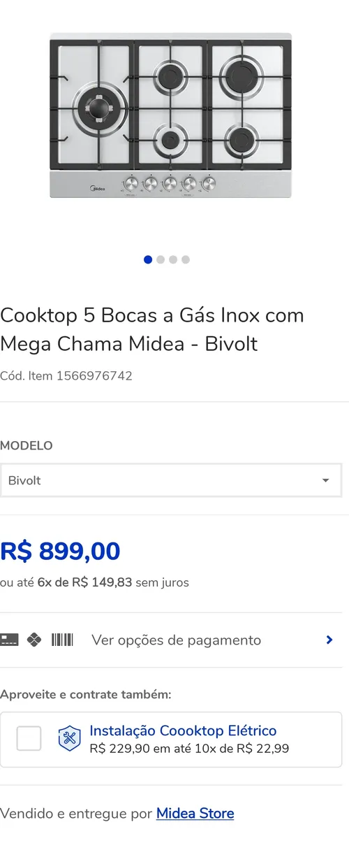 Imagem na descrição da promoção