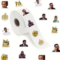 PACK 500 Adesivos Engraçados e Fofos de Memes (rótulos de 2.54 Cm/10 Padrões) 