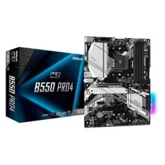 Placa-Mãe ASRock B550 Pro4, AMD AM4, ATX, DDR4 R$999