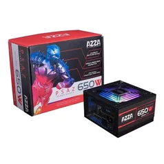 Fonte Gamer AZZA 650W RGB 80 PLUS Bronze PFC ATIVO, PSAZ-650W-ARGB