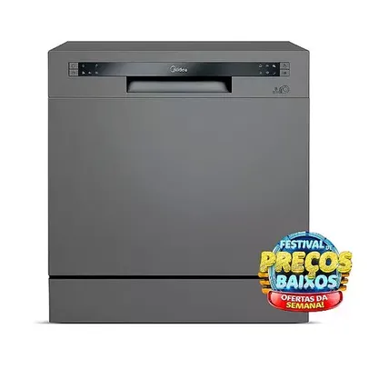 Lava Louças MIdea 8 Serviços Cinza DWA08S