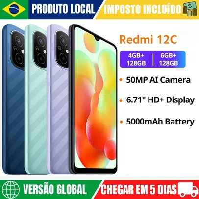 (No Brasil) Smartphone Xiaomi Redmi 12C 