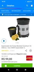 [APP ] Espremedor de Frutas Mondial Cozinha E-10 Elétrico