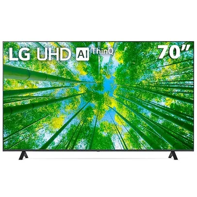 Smart TV 70 LG 4K UHD 70UQ8050 WiFi, Bluetooth, HDR, Nvidia GEFORCE NOW, ThinQ AI, Smart Magic, Google, Alexa