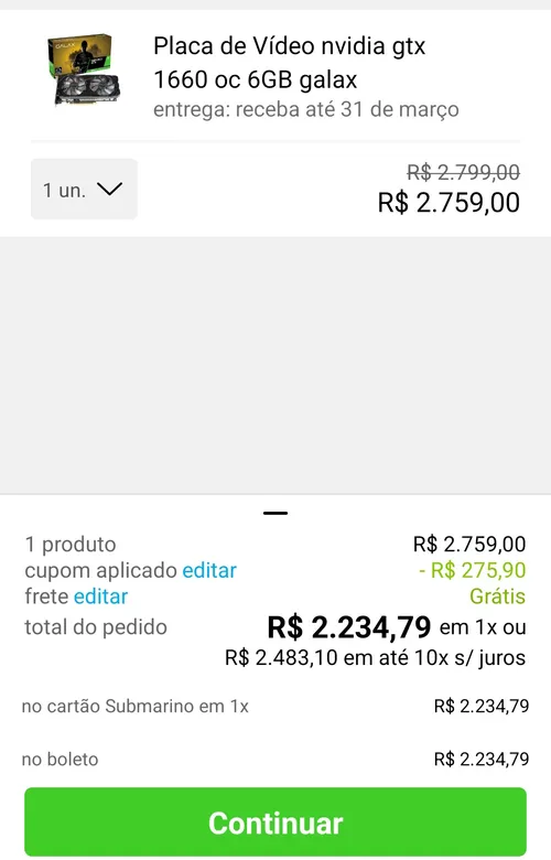 Imagem na descrição da promoção