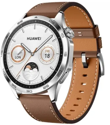 Relógio SmartWatch Huawei Watch GT4 46mm, 1,43", Bluetooth, NFC, SpO2, Monitoramento de Frequência Cardíaca, Brown