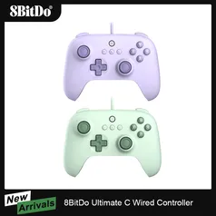 [IMPOSTO INCLUSO] Controle 8Bitdo Ultimate C Com Fio Compatível com Pc, Android, Raspberry Pi, Stea