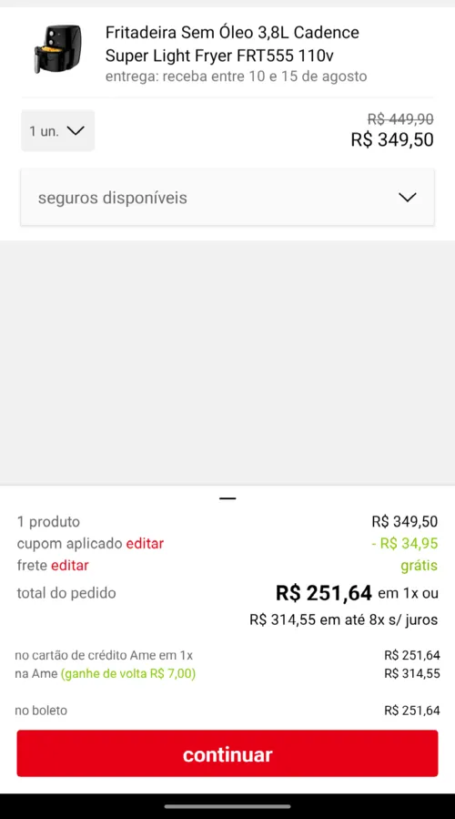 Imagem na descrição da promoção