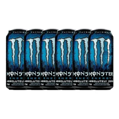 Kit 6 Energético Monster Energy Absolutely Zero 473ml